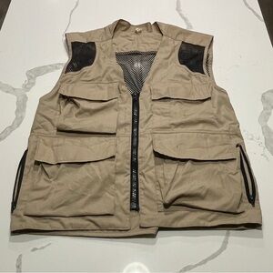 Vintage Fuji Film Photographer Vest Size Large Khaki Camera Gear Professional